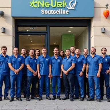 L'équipe LavagePro Solutions devant leur centre à Marseille
